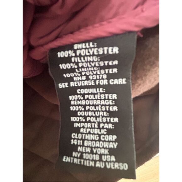 Magaschoni Full Zip Diamond Quilted Vest Women’s Maroon Size Medium - Picture 6 of 7